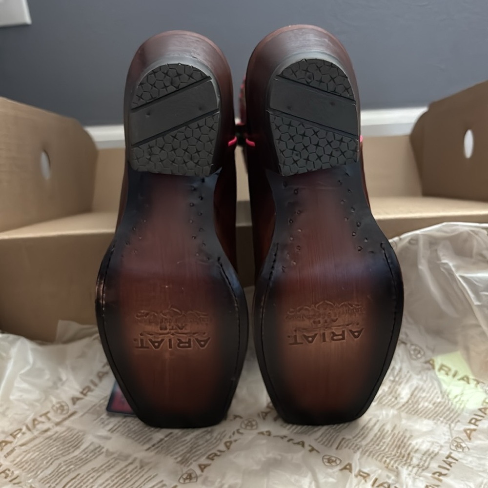 Ariat Womens Derby Crackled Limited Addition Cafe Cowgirl Boots - Picture 8 of 11